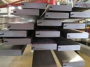 Stainless steel flatbar 45x12mm sharp-edged with pre-grinding on all sides