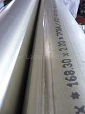 grade 304 tube 168mm with longitudinal grinding up to 600mm diameter possible