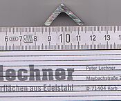 scharfkantige Materialstärcke von 20x20x3mm Edelstahlwinkel 4301 allseitig geschlifen 