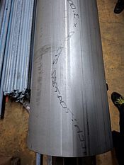 273x3 Rundrohr 1.4301 roh soll geschliffen werden