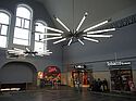 award winning ceiling light at Marburg railway station