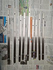 Flachstahl Blank 25x10mm V2A Anarbeitung bohren fräsen und schleifen 