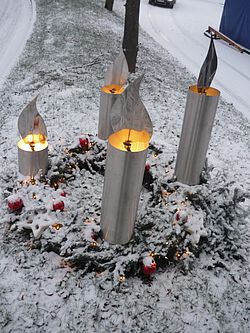 adventskranz aus edelstahl,auch großer adventskranz in edelstahl selbst gemacht lechner edelstahl, ipe geschützt metall, adventskranz rund edelstahl adventskranz selbstgemacht