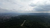 DUrchblick am Fernsehturm durch die Edelstahl Gitter