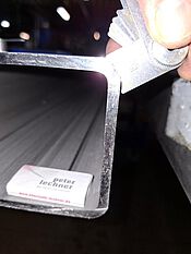 200x100x6 Radius Ecke 2 Edelstahlrohr