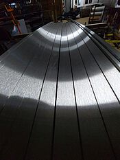 Flachstahl 30x5 1.4301 allseitig geschliffen bereit zum folieren