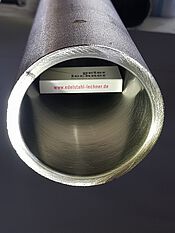pre polishing and grinding inside on a Ø 76.1x6.3mm grade 316L tube