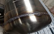 welding seam at a pollard 