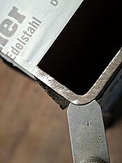 Radius 7mm bei 200x100x4 4301 Rechteckrohr Edelstahl