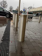 city ​​bollard barrier post entrance area