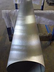grain 320 length polished stainless steel tube which is then protected with laser foil
